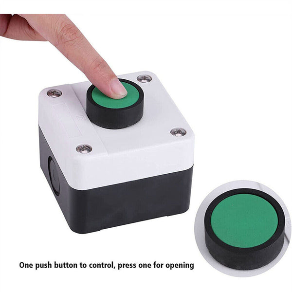 Weatherproof Green Push Button Switch One Button Control Box For Gate Opener ABS