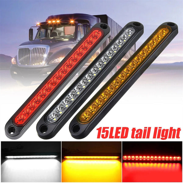 6x15LED Tail Lights Brake Indicator Reverse Slim Strip RV Trailer Light UTE STOP