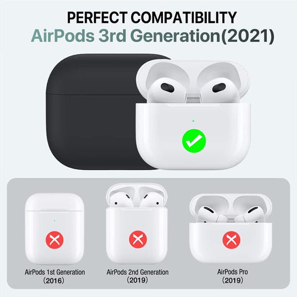 Silicone Shockproof Skin Cover Soft Case For Apple AirPods 3rd Generation 3