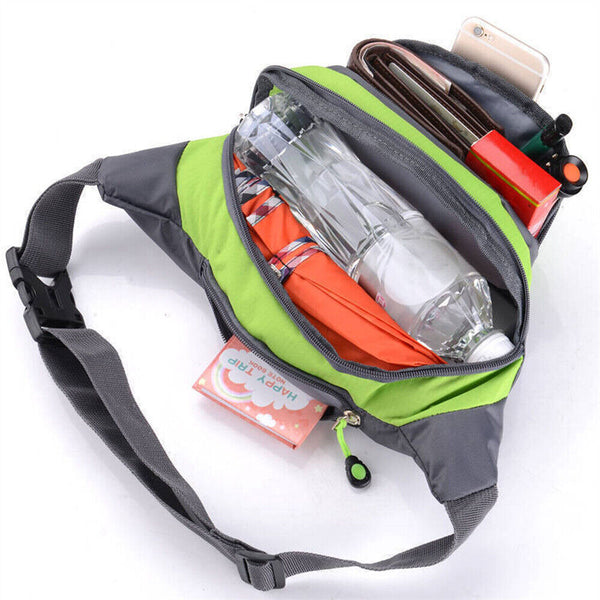 Mens Waterproof Running Belt Bum Waist Pouch Fanny Pack Camping Sport Hiking Bag