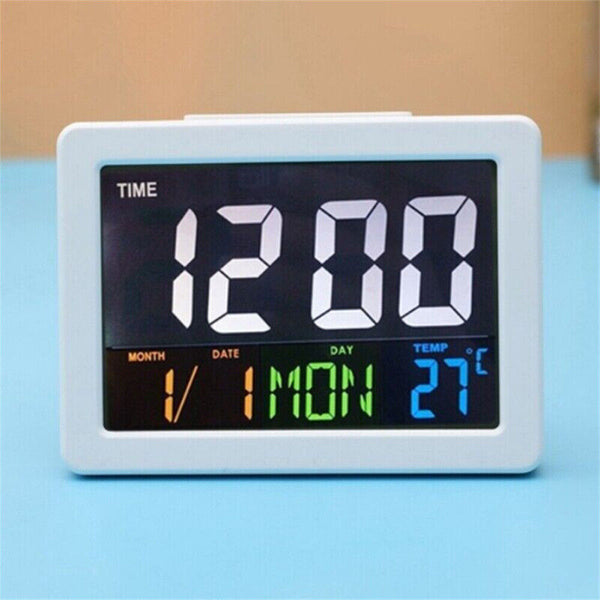 Digital Home Large Big Jumbo LED Wall Desk Clock With Calendar Temperature Clock