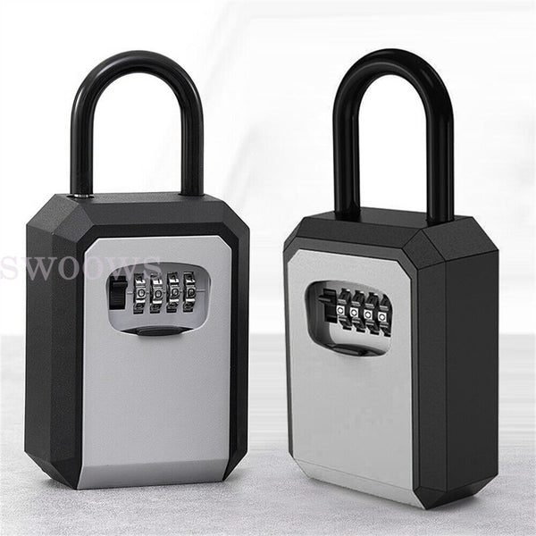 1/2x 4-Digit Combination Lock Key Safe Storage Box Padlock Security Home Outdoor
