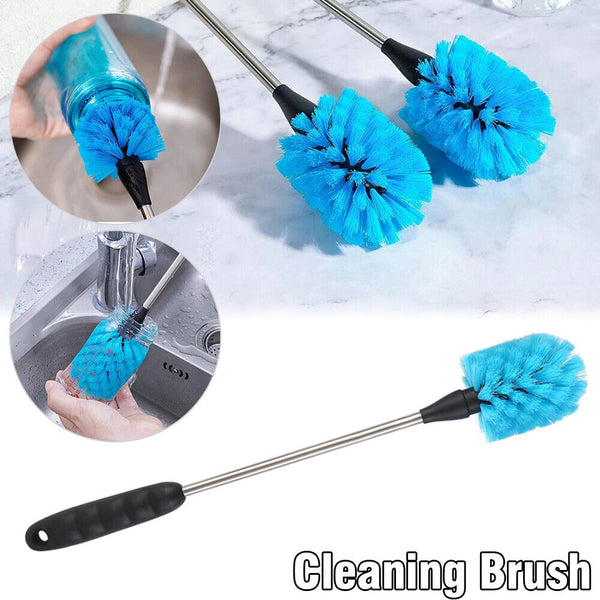 1-2x Kitchen Cleaning Tool Long Handle Nylon Bristle Brush Baby Cup Bottle Brush