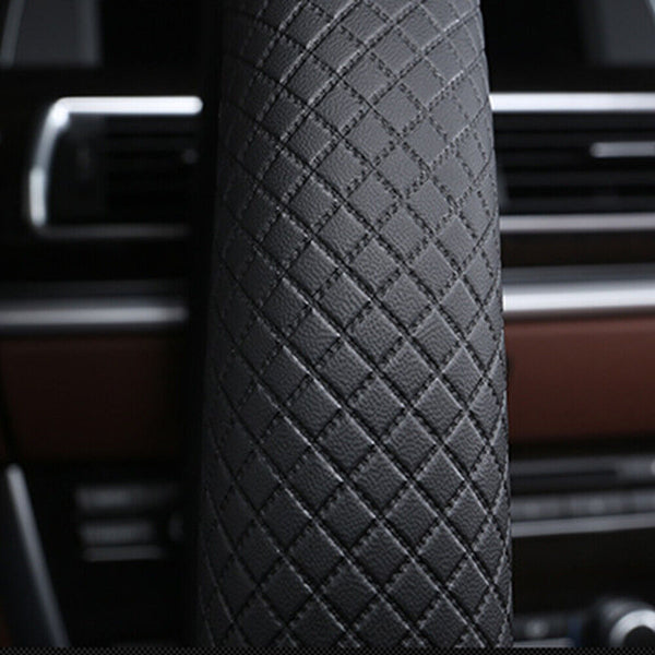 38CM Universal Auto Car Steering Wheel Cover Anti-Slip Wheel Protector Leather