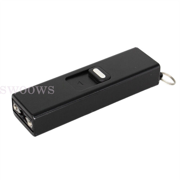 Mini USB Keychain Stun Tool Rechargeable LED Flashlight Self Protect Arc Tool