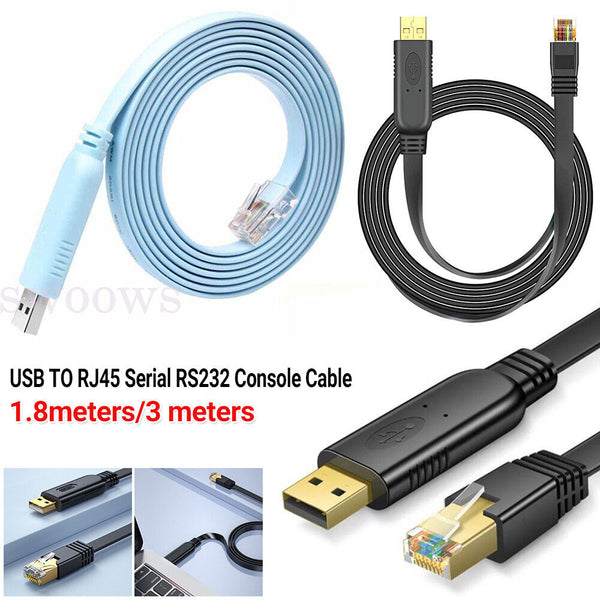 USB TO RJ45 Serial RS232 Console Cable Express Net Cable for Cisco Routers AU