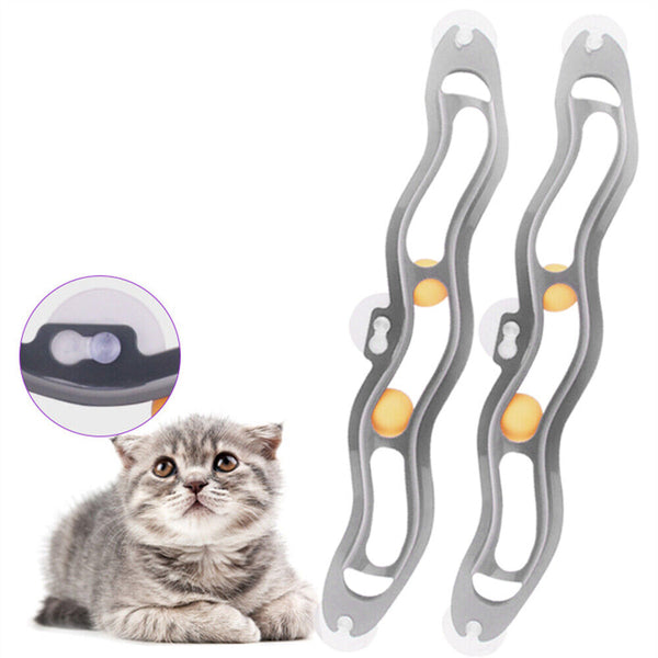 Interactive Track Ball Window Suction Cup Track Bal Funny Cat Toys Pet Toy NEW