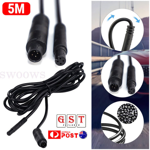 4-pin Car Dash Rear Camera Wire Extension Cable Reverse Cam Extension Wire Cord