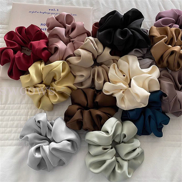 1/4pcX Large Scrunchies Hair Bands Bobbles Elastic Holder Girls Women Ponytail