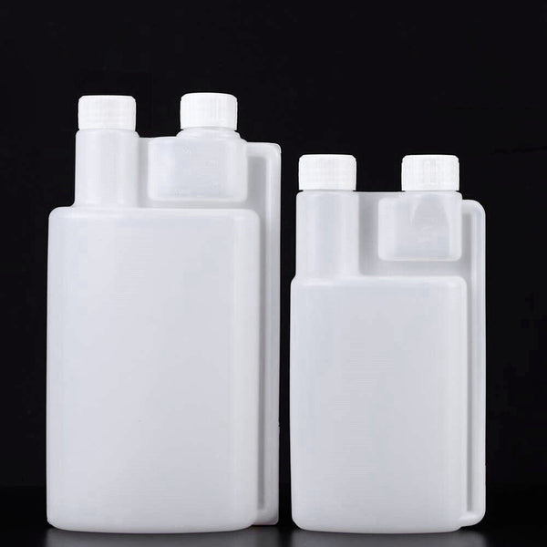 1/10x 3 Sizes Plastic Twin Chamber Bottle &Tamper Evident Cap Liquid Bottle