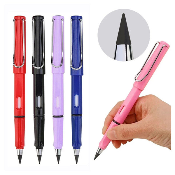 2PCS Office Everlasting Pencil Eternal Metal Pen Inkless Pen Painting Student