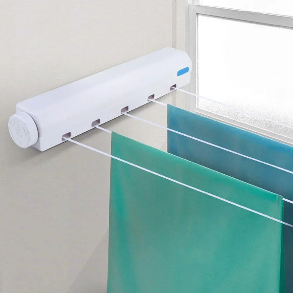 Wall Mounted Clothes Hanger Dryer Clothesline Laundry Washing Line Drying Rack