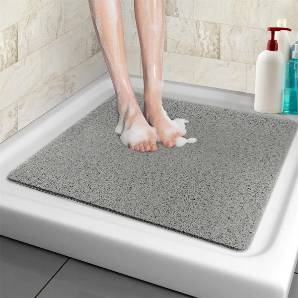 Anti Slip Loofah Shower Rug Bathroom Bath Mat Carpet Water Drains Non Slip AU