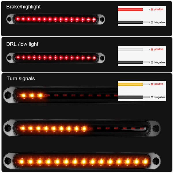 LED Tail Lights UTE Stop Brake Indicator Reverse Lamp Slim Truck Trailer Lights