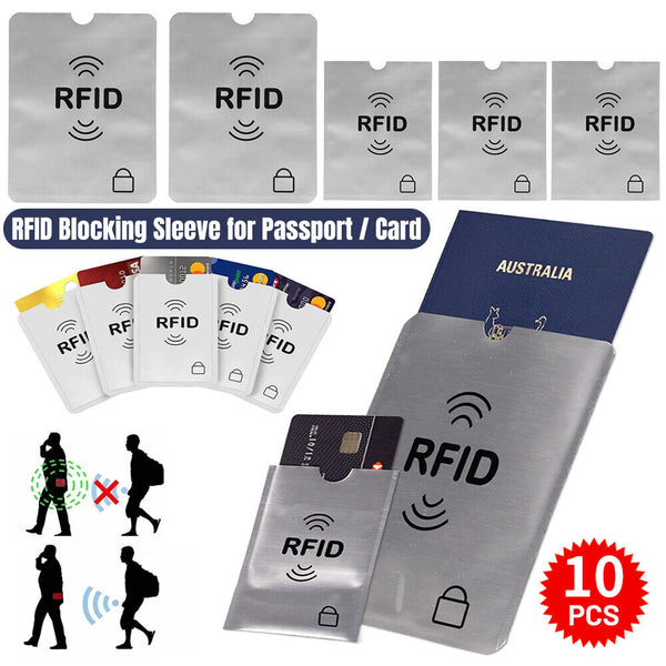 UP20X RFID Blocking Sleeve Secure Credit Debit Card ID Protector AntiScan Safety