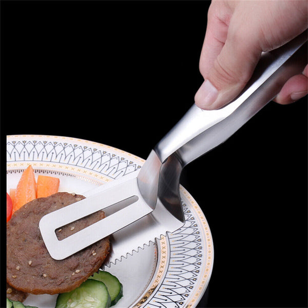 Stainless Steel BBQ Tongs Barbecue Grill Food Clip Ice Tong Meat Salad Clamp