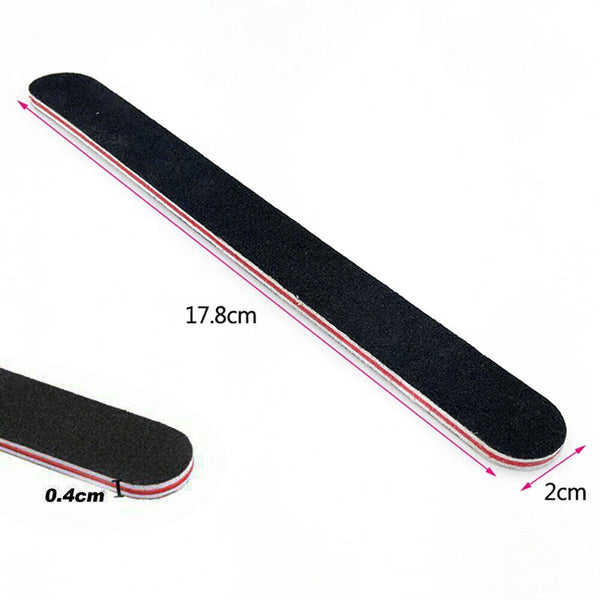 Nail Files Professional 100/180 Grit Nail File Art Pedicure Manicure Pedicure AU