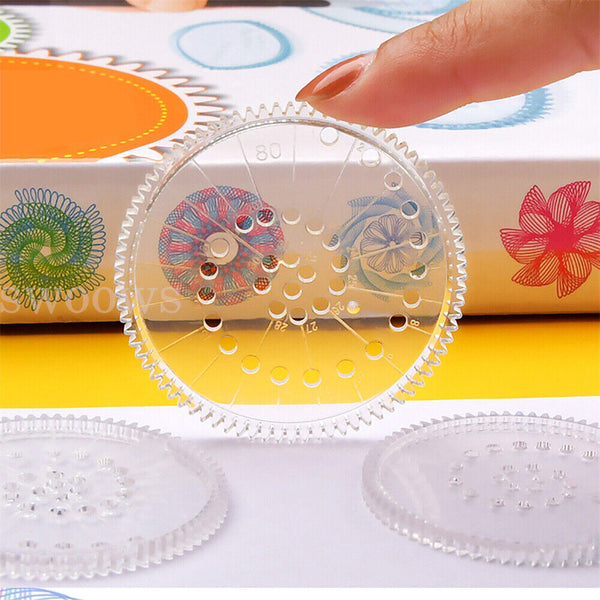 28Pcs Spirograph Geometric Ruler Drafting Tools Stationery Drawing Toys Set