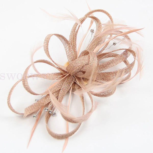 Feathers Hair Clip Feather Flower Headband Fascinator Hat Tea Party Headband