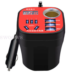 Car Mounted Cup Type Inverter-Converter QC Charger, Car Power Converter