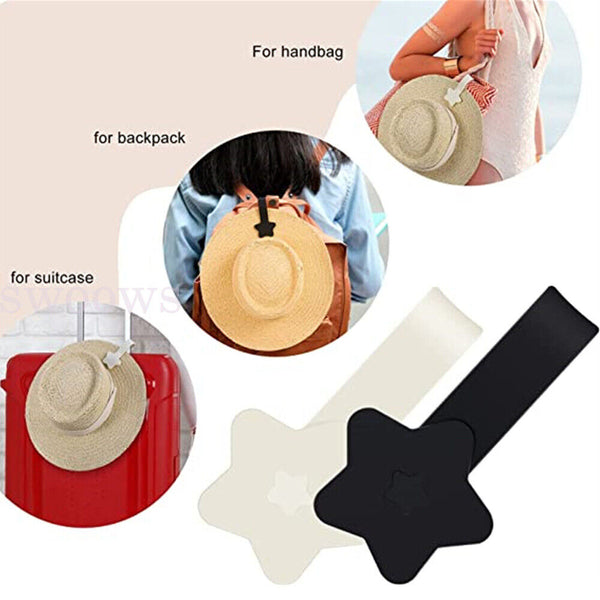 1/2x Silicone Magnetic Hat Clips Holder for Traveling Bags Backpacks