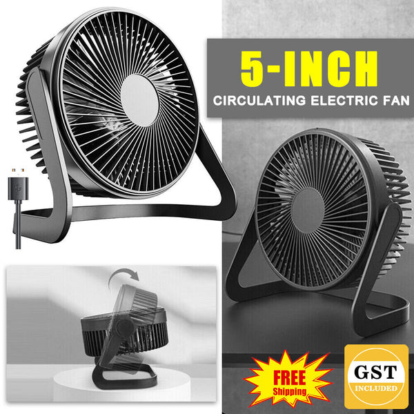 Portable mini USB CoolingFan 360 degrees Small Desktop Desk Quiet Computer 4inch