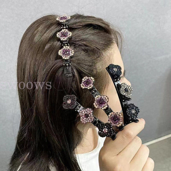 Layer Hair Clips Double Bangs Hairstyle Hairpins Styling Clip Twist Barrettes AU