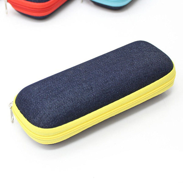 1-3x Portable Zipper Eye Glass Sunglasses Shell Hard Case Protector