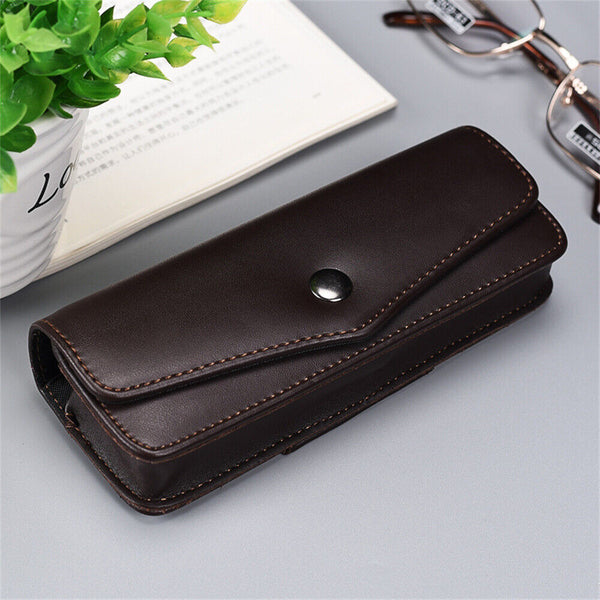 Belt Wearable Glasses Storage Box PU Glasses Case Carrying Cases Phone Bags AU