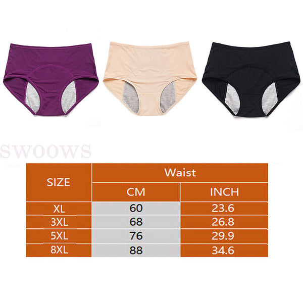 Pants Menstrual Pants Underwear Mesh Leakproof High Waist Protective for Women