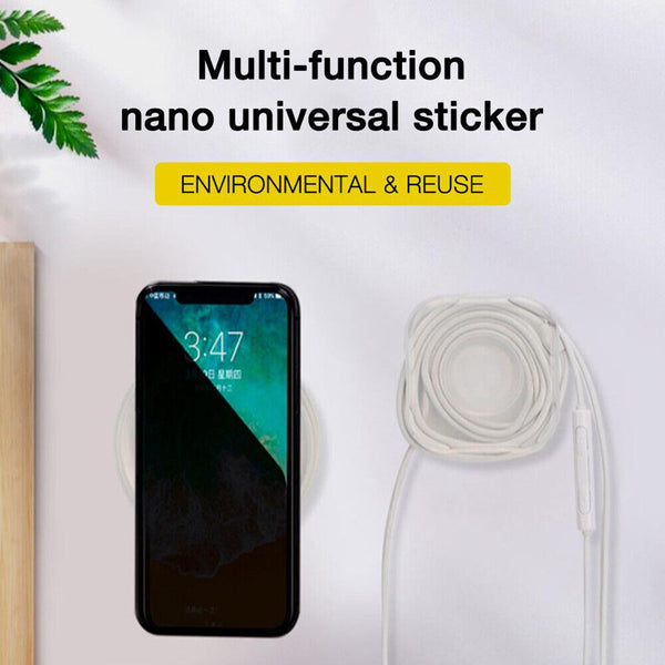 Magic Traceless Sticker Phone Headphone Storage bracket Holder Nano Gel