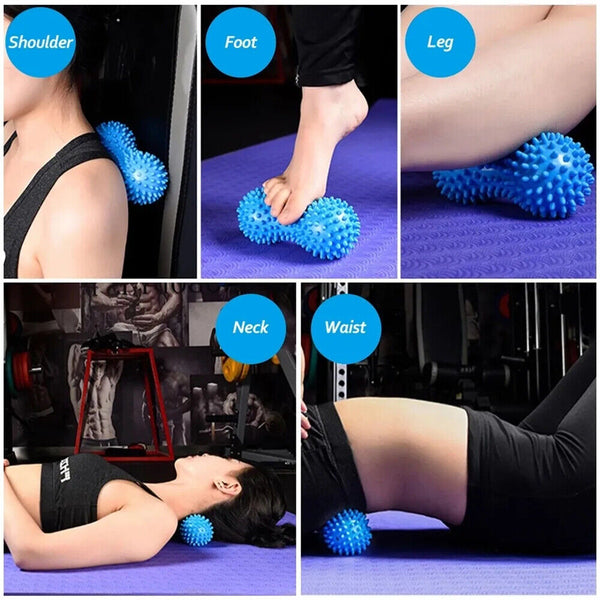 Plantar Fasciitis Foot Massage Roller with Spiky Ball for Pain Muscle Therapy AU