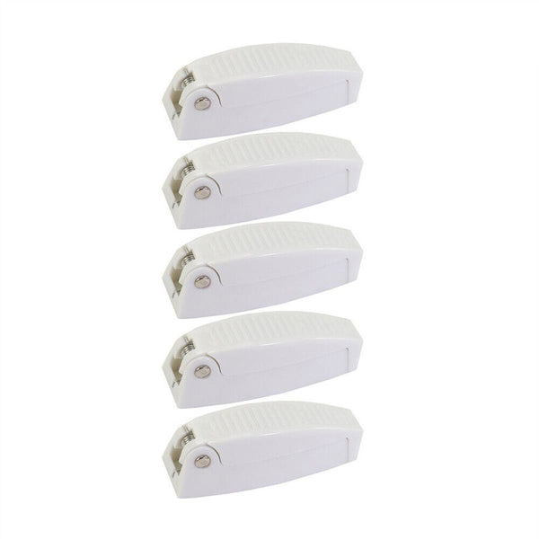 5Pcs RV White Baggage Door Catch Holder Clips Latch for Camper Trailer Motorhome