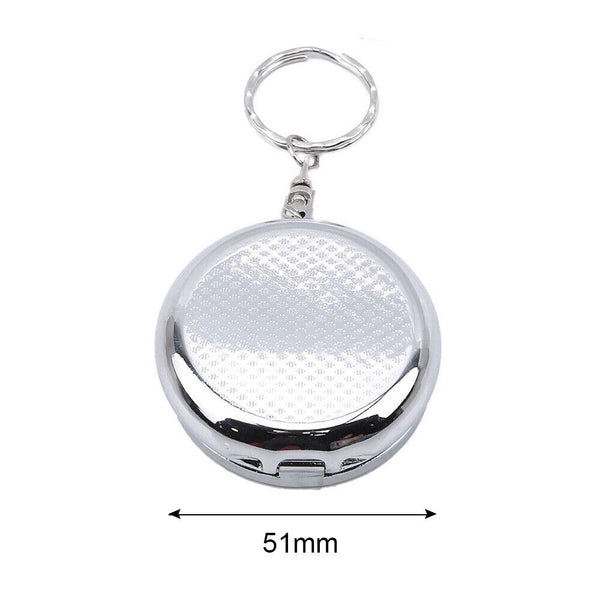 NEW Pill Container Pill Box Tablet Holder Medicine Metal Case Round