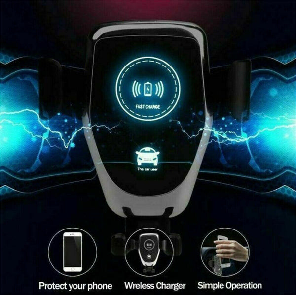 Wireless Fast Charging 10W Car Charger 2 in 1 Mount Holder For Mobile Phone