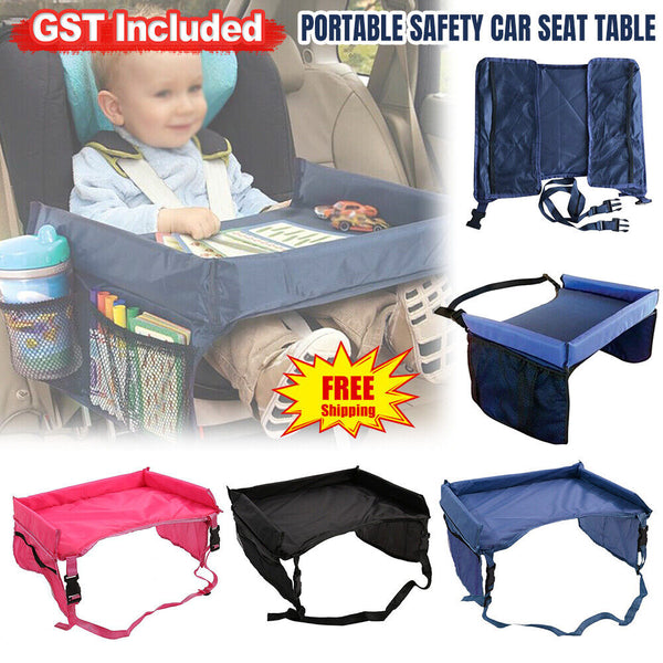 Play Safety Car Seat Table Tray Snack Board Kids Travel Drawing Portable