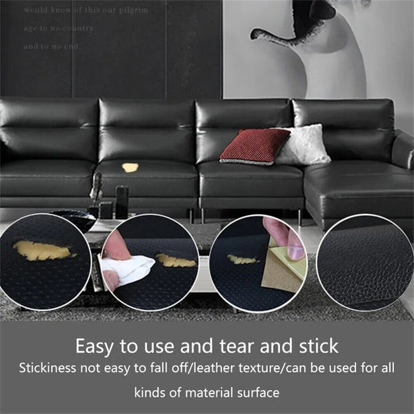 Leather Repair Kit Tape Self Adhesive Patch Sticker Couch Handbags Sofa Car Seat