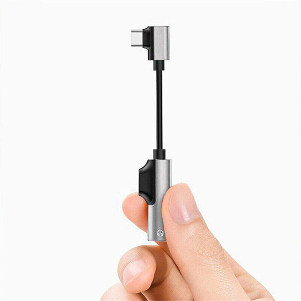 NEW 2 In 1 Type-C To 3.5mm And Charger Headphone AUX Audio Jack