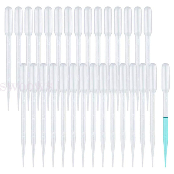 Plastic Pipettes Eye Dropper Disposable Graduated Transfer Liquid Drop Paint AU