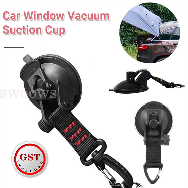 1-4PCS Heavy Duty Suction Cup Anchor Tie Downs w/Hooks Lock Car Awning Camping