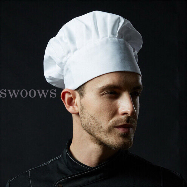 Chef Hat Baker Kitchen Cook Restaurants Catering Cap Men Women Black Red AU