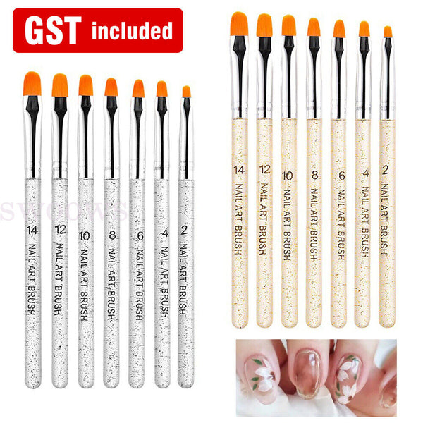 7/14xAcrylic Nail Art Brush Pen UVGel Painting Drawing Liner Polish Brushes Tool