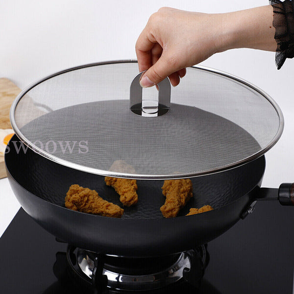Anti Splatter Guard Oil Net Splash Cover Pan Screen Kitchen Cooking Frying 2size