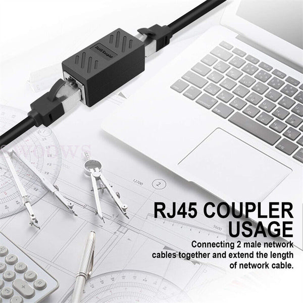 RJ45 Coupler Cat5e/6/7 Ethernet Cable Extender Joiner LAN Connector Adapter