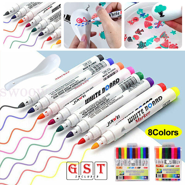 8pc Magical Water Painting Pen Magic Doodle Drawing Pens Multicolor Child Gift