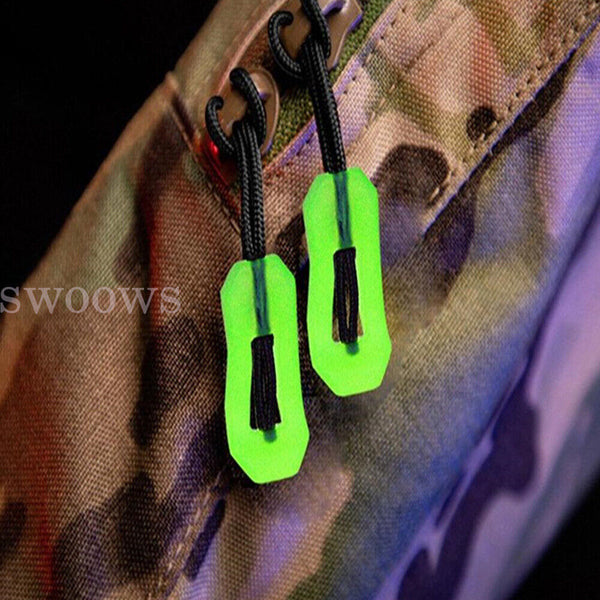 5/10pcs Outdoor Camping Hiking Backpack Anti-lost Luminous Zipper Pull