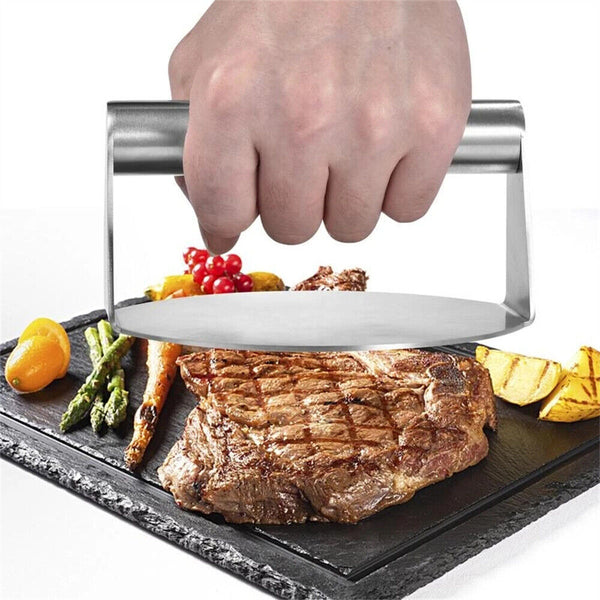 Burger Press Meat Smasher Hamburger Steak No-Rust for Griddle Accessory BBQ Home