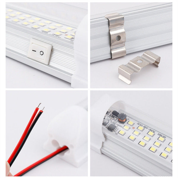 1-2x 72 LED Strip Lights Bar Car Interior Waterproof Lamp Caravan Boat Camping