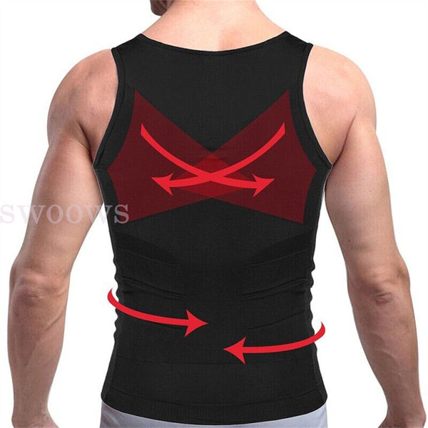 Men Sweat Body Shapers Vest Waist Trainer Slimming Corset Shapewear