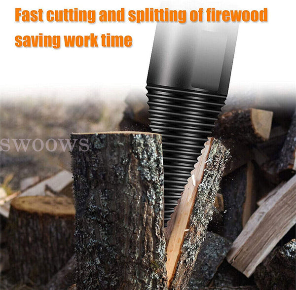 High Speed Twist Firewood Chop Wood Drill Bit Tool 32/42mm Splitting Cone